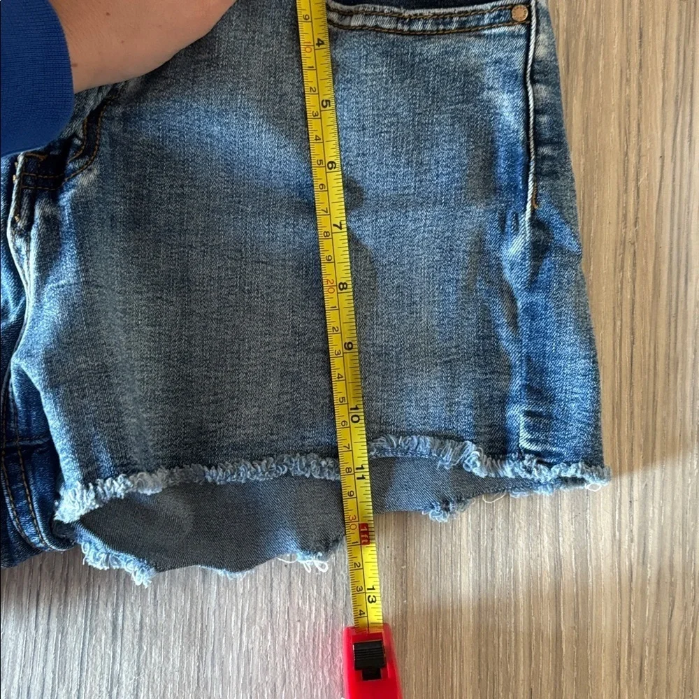 Denim Blvd Distressed Stretch Denim Shorts Size M